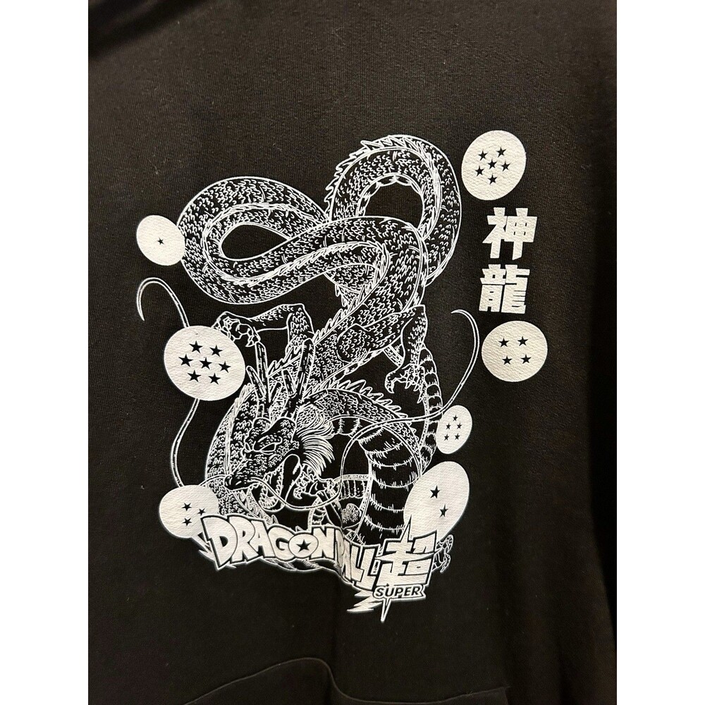 Hot Topic Dragon Ball Super Shenron Outline Black Pullover Hoodie Men's M - Picture 2 of 7